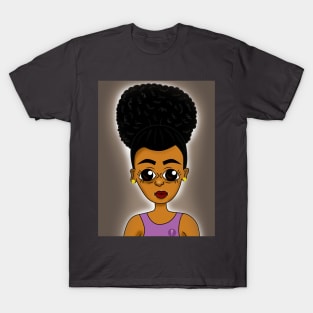 Cute black girl digital art T-Shirt